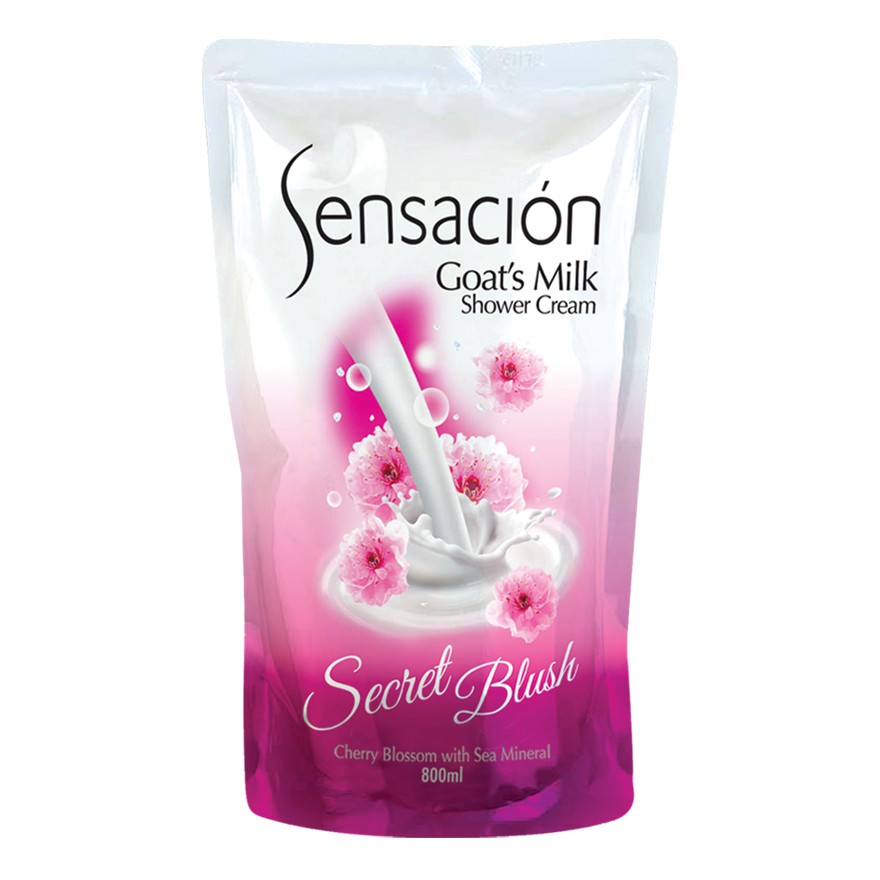 Sensacion Goat's Milk Shower Cream Secret Blush 800ml