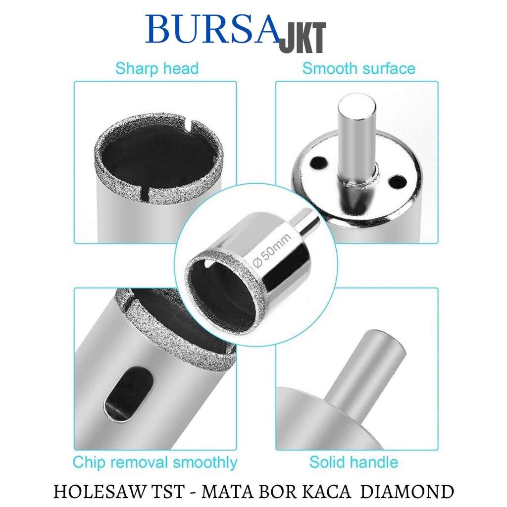 55 MM MATA BOR KACA KERAMIK MARMER DIAMOND MARMER HOLESAW