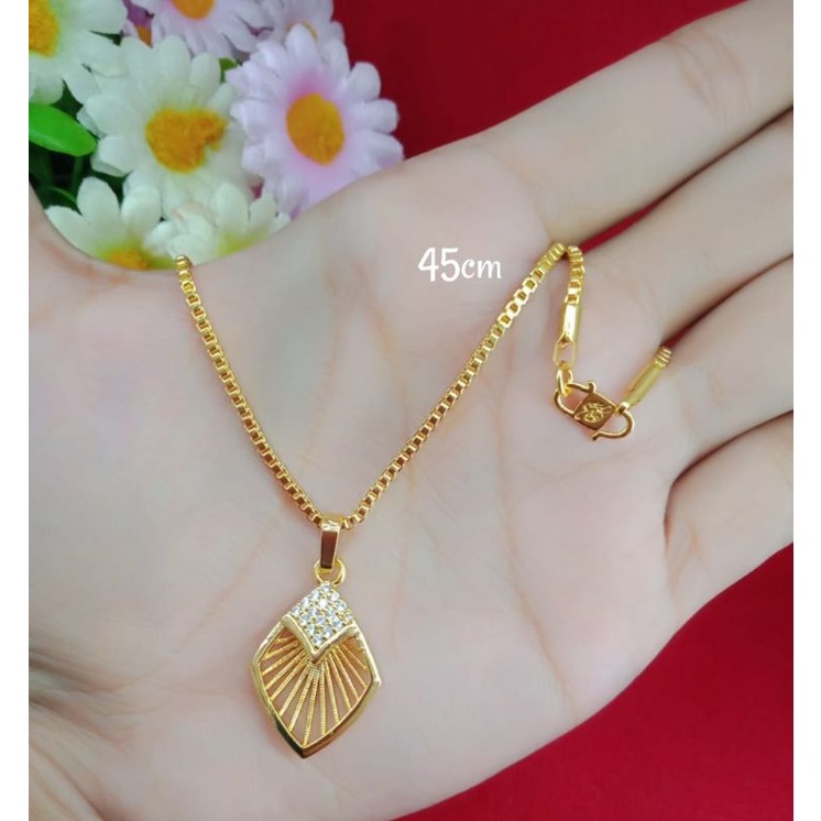 Kalung wanita liontin emas muda kadar 35% perhiasan kalung free liontin emas muda emas kadar rendah