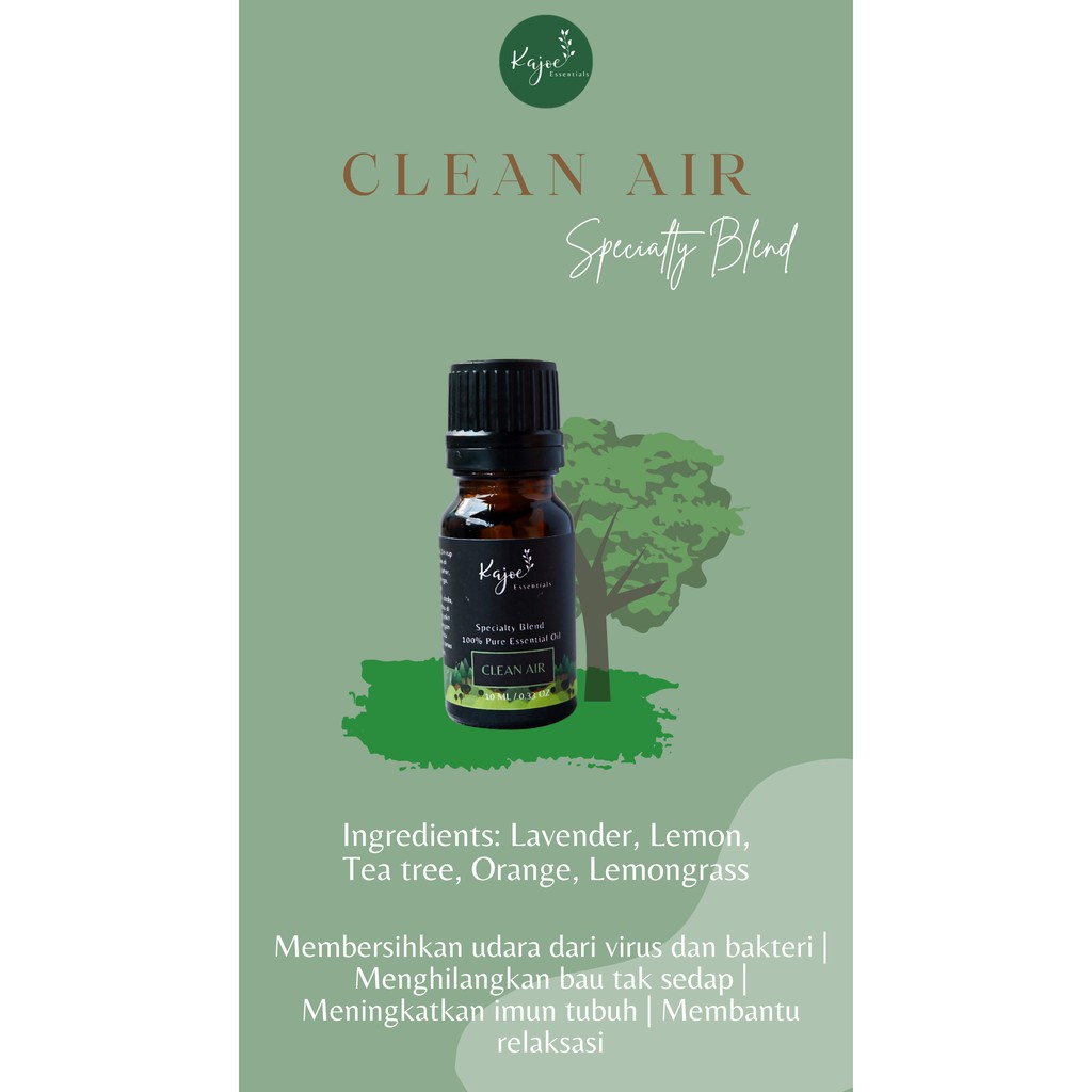 KAJOE CLEAN AIR Essential Oil Blend Diffuser Minyak Esensial Atsiri Aromaterapi Aromatheraphy