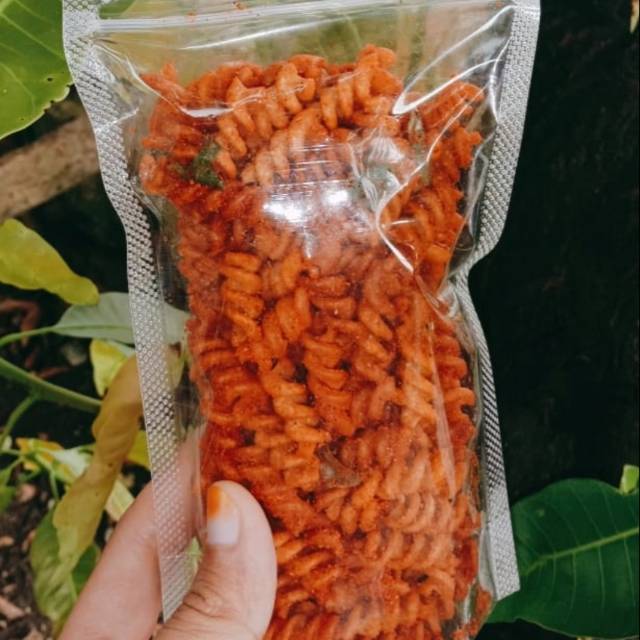 

(MIN. ORDER 10 RB) MAKARONI SPIRAL BANTAT PEDAS DAUN JERUK/MACARONI KRIWIL/MAKRONI ULIR PEDAS.