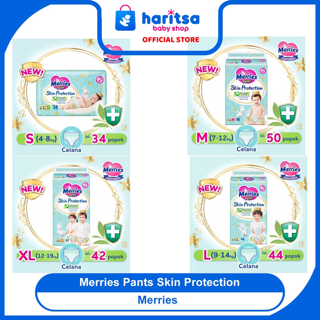 Merries Skin Protection Popok bayi Celana - Perlengkapan Bayi / Diapers Pants