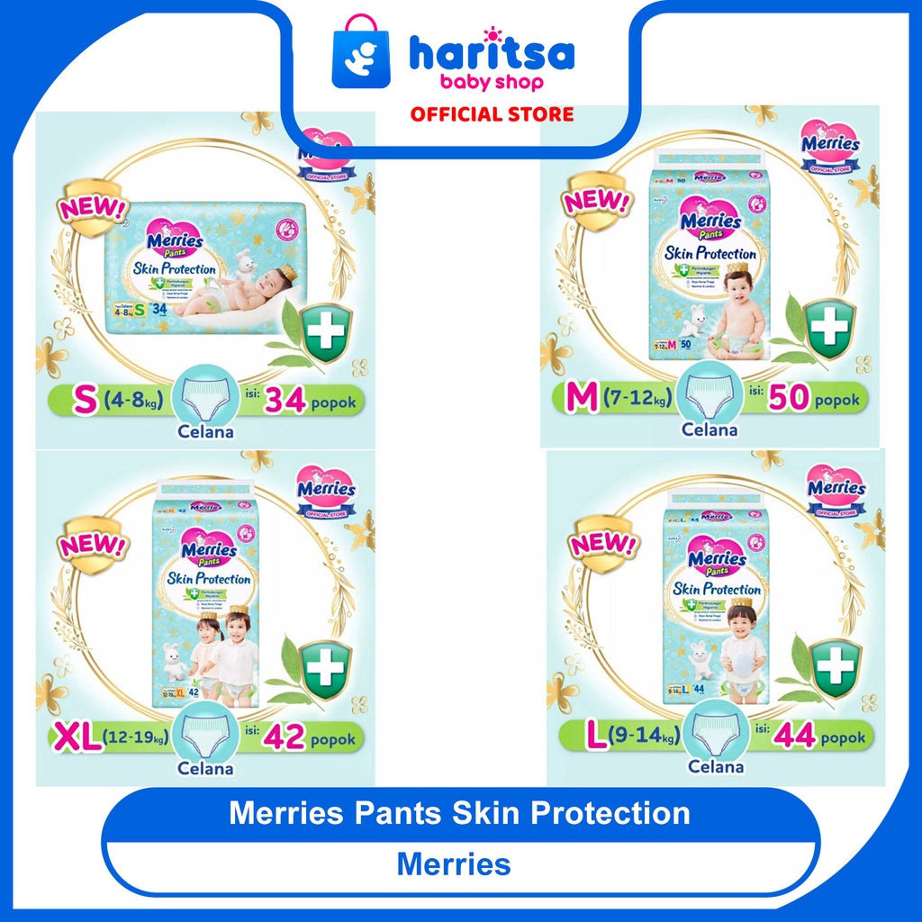 Merries Skin Protection Popok bayi Celana - Perlengkapan Bayi / Diapers Pants