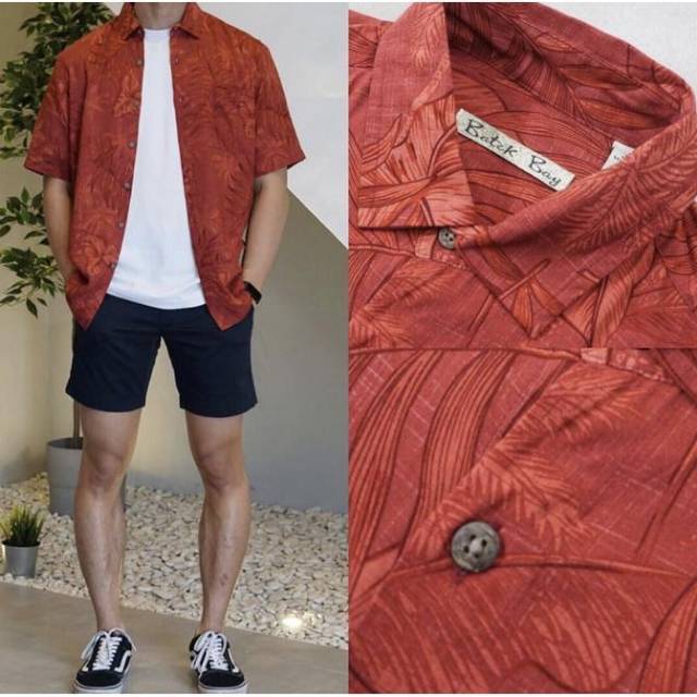 Kemeja Pantai Batik Bay by Burma Bibas Palm Tree Hawaiian Shirt Original
