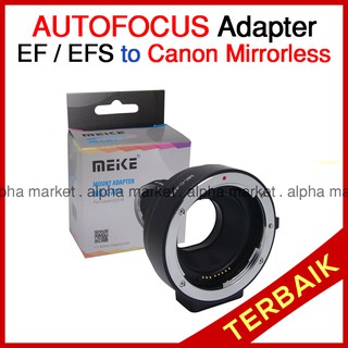 Adapter Converter Adaptor MEIKE Auto Focus AF Lensa Lens Canon EF EF-S Mount DSLR SLR Lens Adapter Canon EOSM EFM EF-M EOS M M1 M2 M3 M10 M5 M6 M100 M50 M200 II MK-C-AF4
