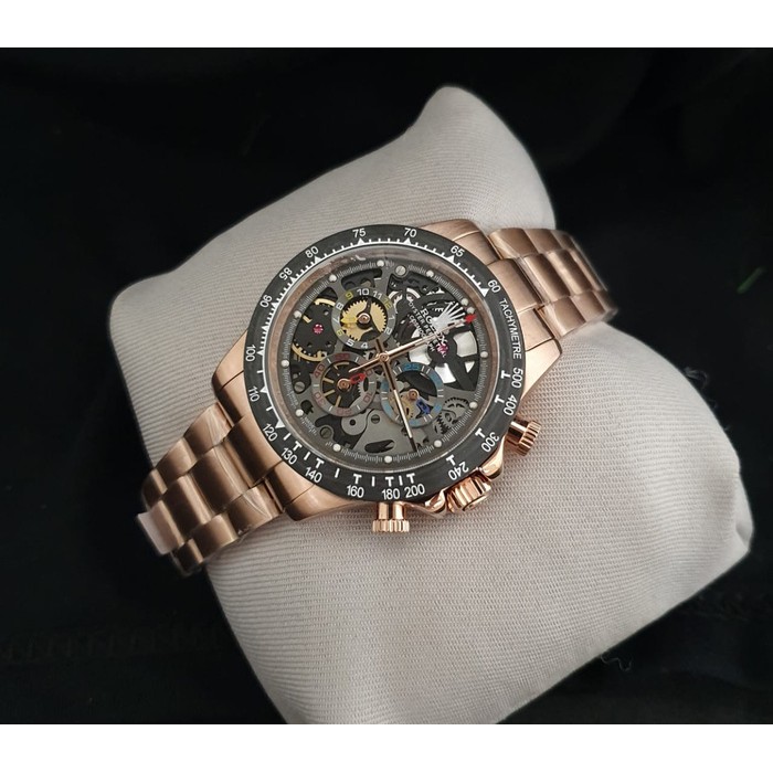 Promo Jam Tangan Pria Merk Rolex Daytona Oyster Automatic Swiss Clone Garansi 1 th