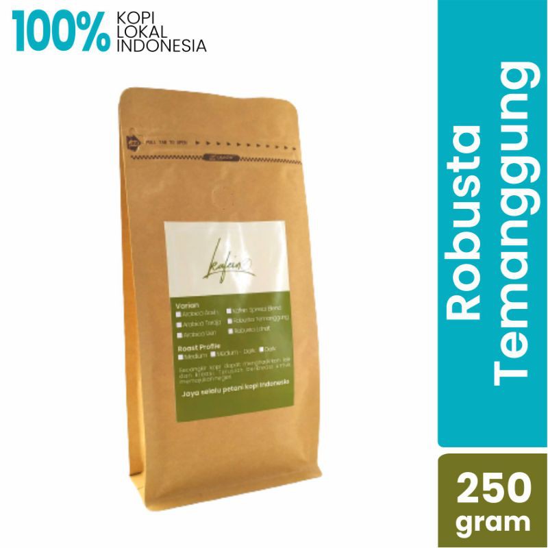 

KAFEIN KOPI INDONESIA - Robusta Temanggung 250 gram - promo harga murah
