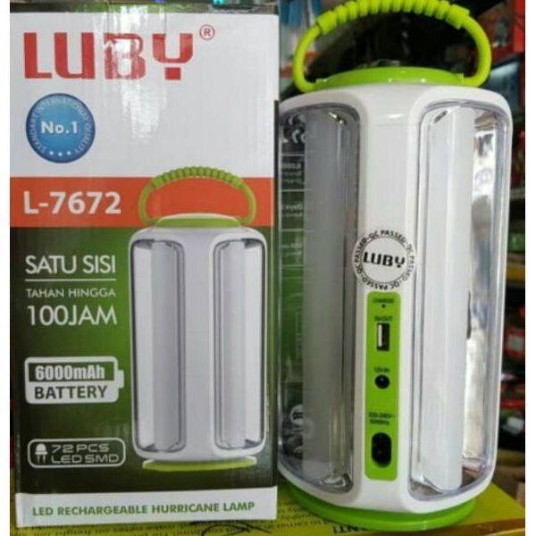 COD Lampu Emergency Luby 7672 4 Sisi / Lampu Darurat Luby L 7672 4 Sisi CAHAYA PUTIH