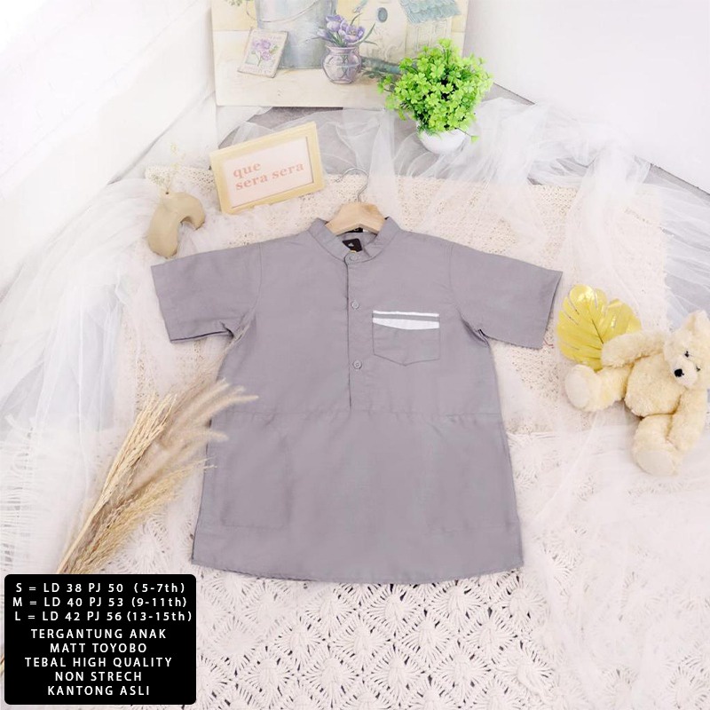 [Moden Kids NI]Baju Koko Anak Laki Laki Toyobo Varian Warna Dan Ukuran