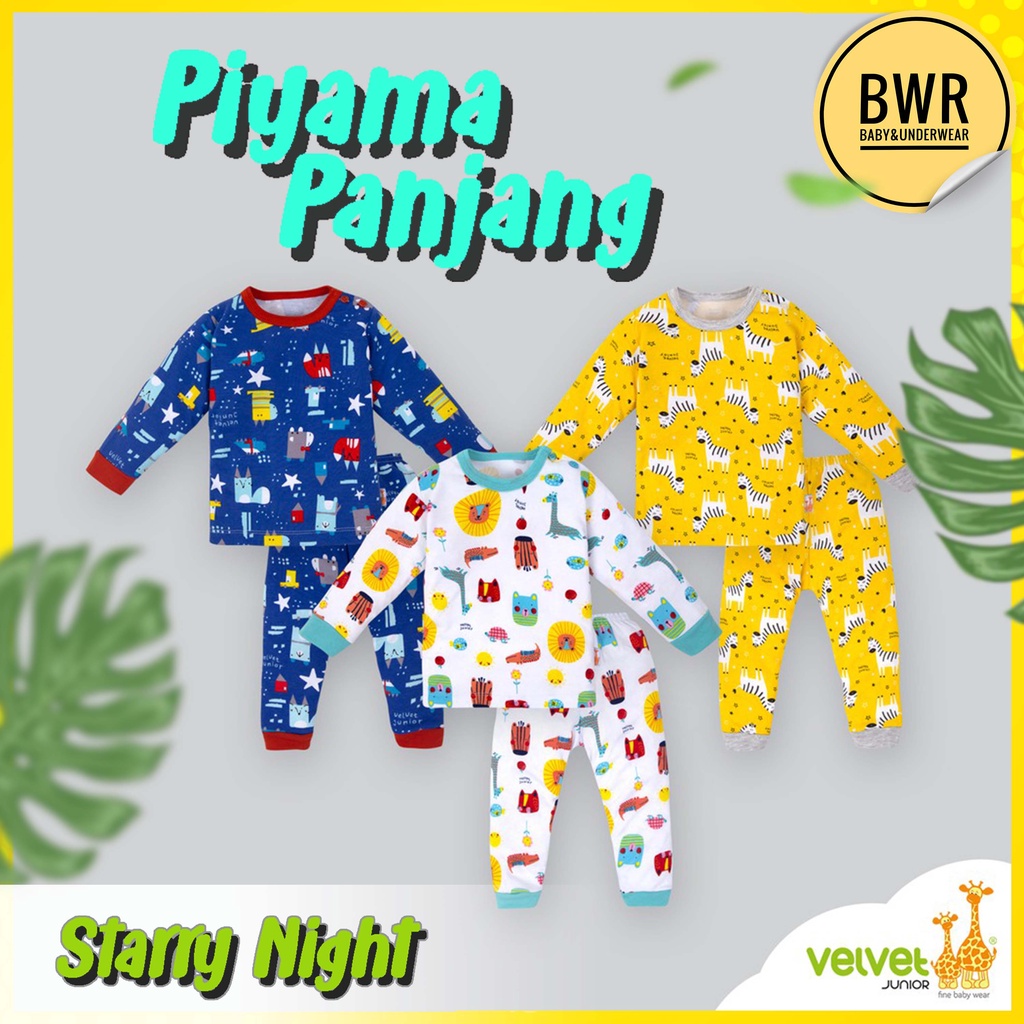 Setelan PANJANG Velvet Junior STARRY Night / Oblong Anak Unisek Panjang Celana Panjang | Bwr IX