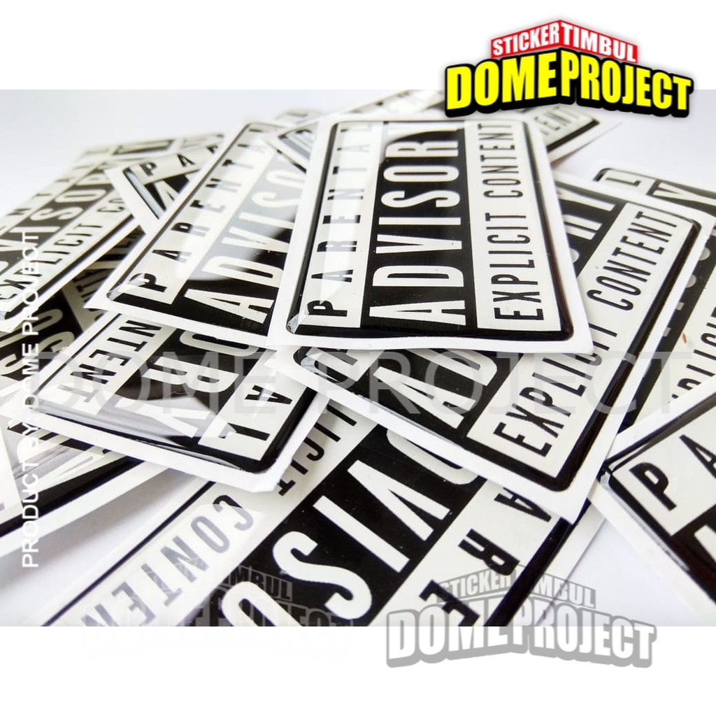 STIKER MOTOR TIMBUL EMBLEM MOTOR KACA MOBIL HELM KOPER EMBLEM 3D LOGO PARENTAL ADVISORY AESTHETIC KEREN WATERPROOF SATUAN