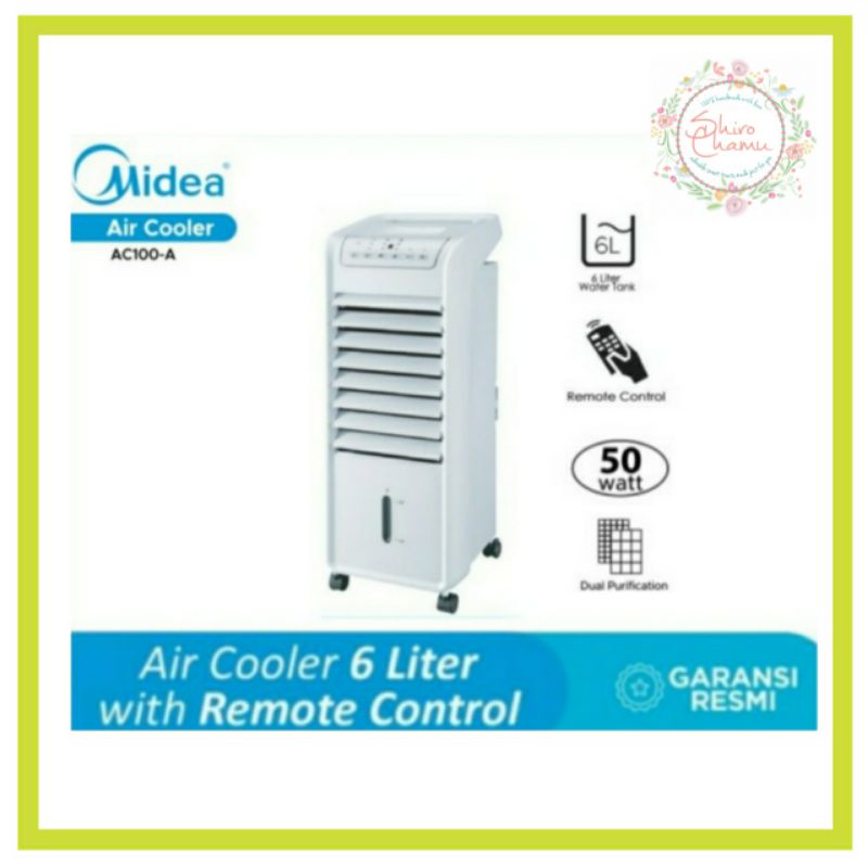 Midea Air Cooler AC100-A with Remote Control 6 Liter Water Tank 50Watt