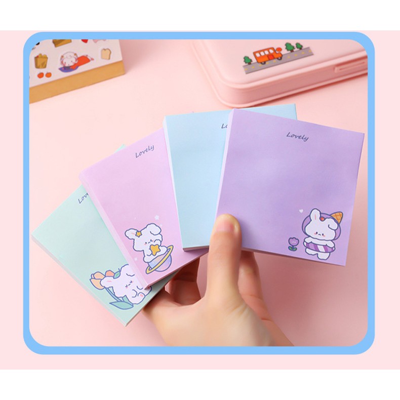 

Machita Sticky notes memopad kelinci putih tema pastel