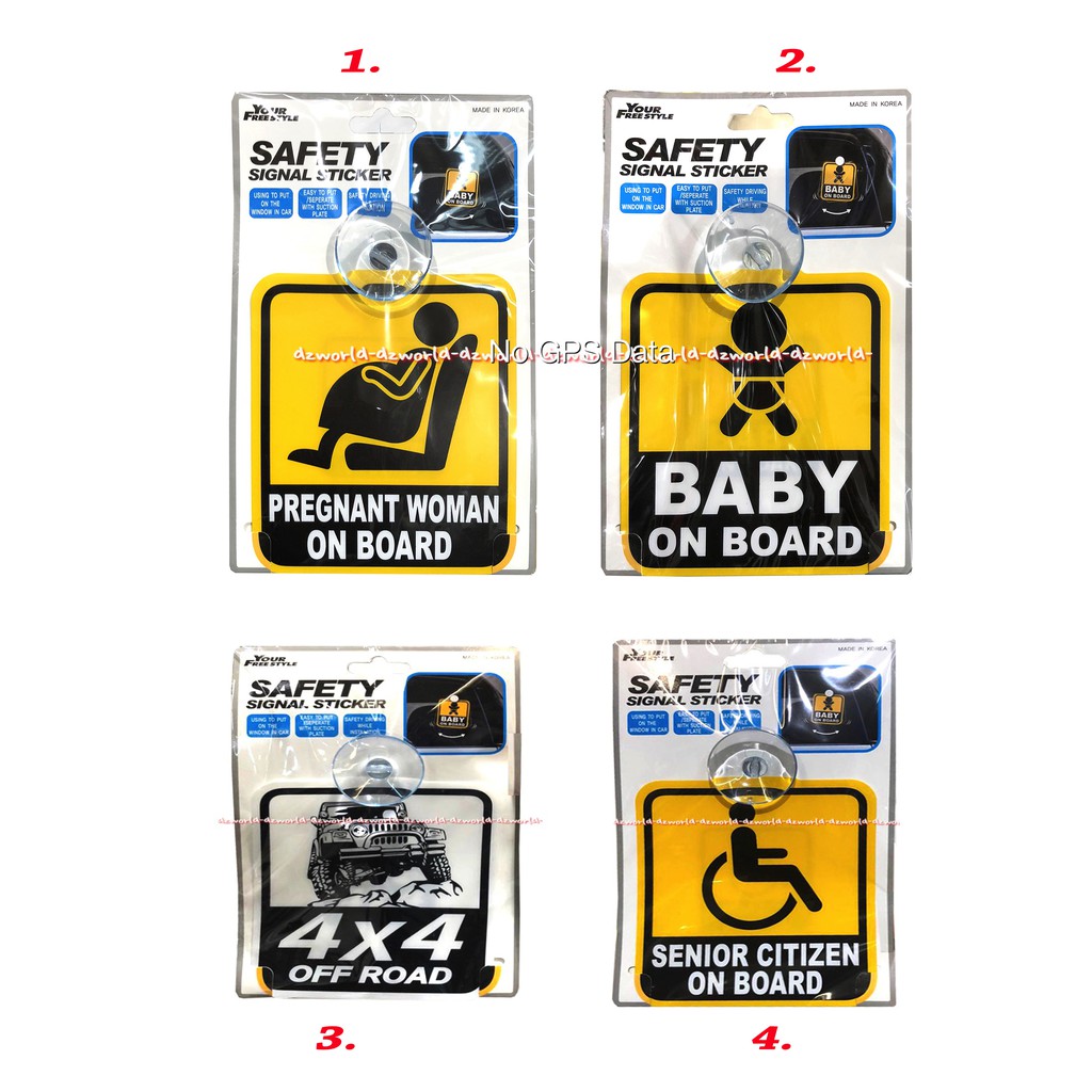 Safety Signal Sticker Pregnant Woman Baby Of Road While Chair On Board Dalam Mobil Stiker Ibu Hamil