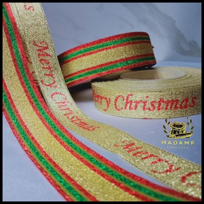 Pita Natal Gold Pita Merry Christmas Emas