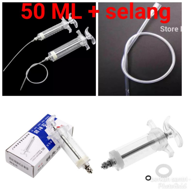 Suntikan lolohan pemberi makan turbo 50ml syringe spuit besar sepet suntikan spet hewan spet spoit