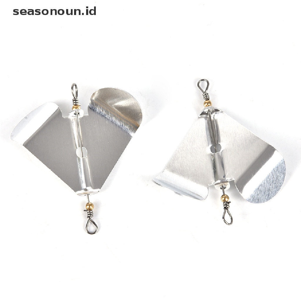 (seasonoun) 5pcs Umpan Pancing Spinner Spoon Bahan Metal