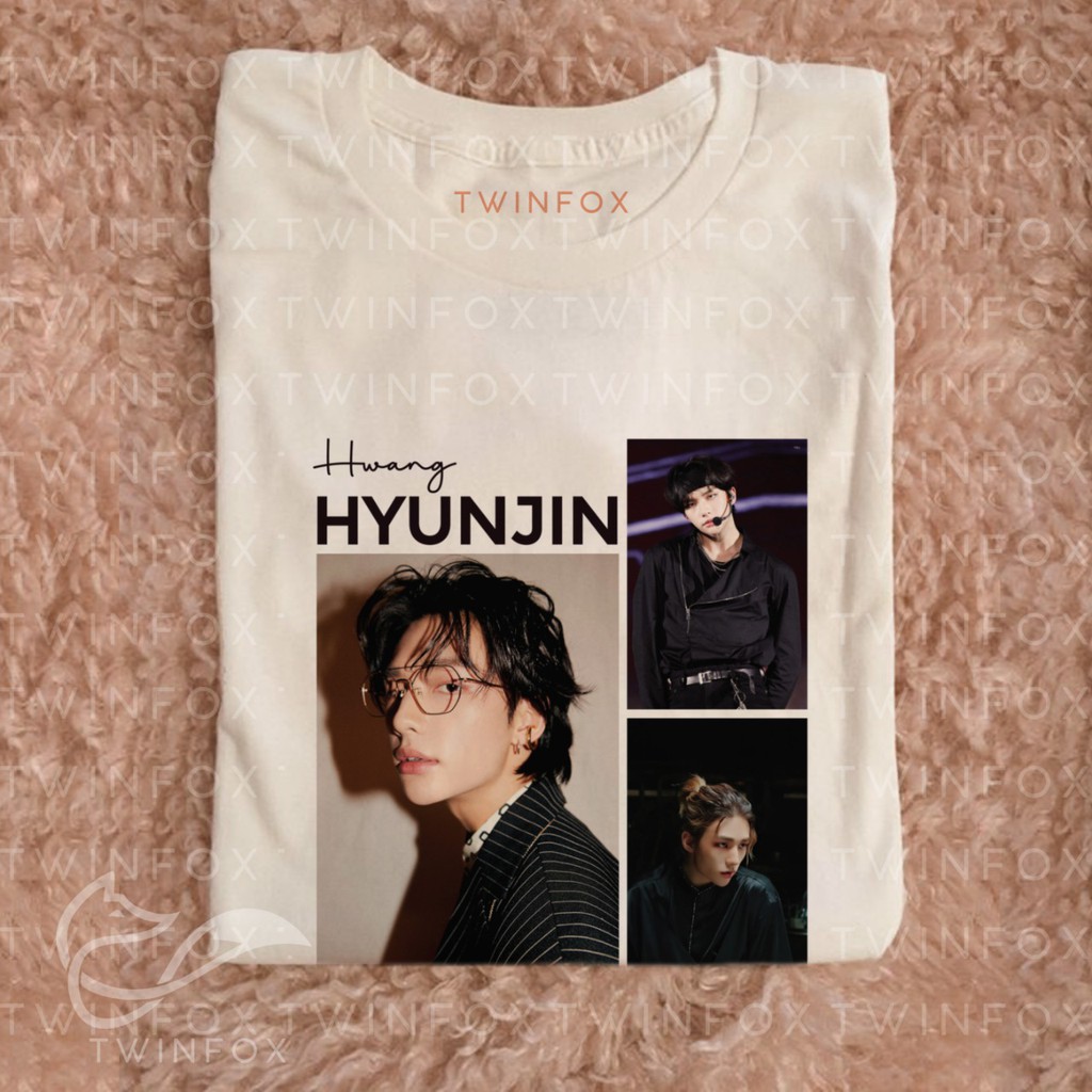 Kaos Kpop Unisex Stray Kids Hyunjin Photo