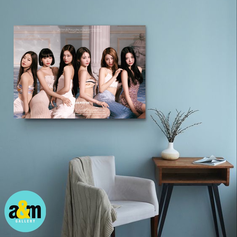 Poster Kayu LE SSERAFIM Hiasan Dinding Dekorasi Kamar I Poster Kayu K-POP Dekorasi Kamar - A&amp;M