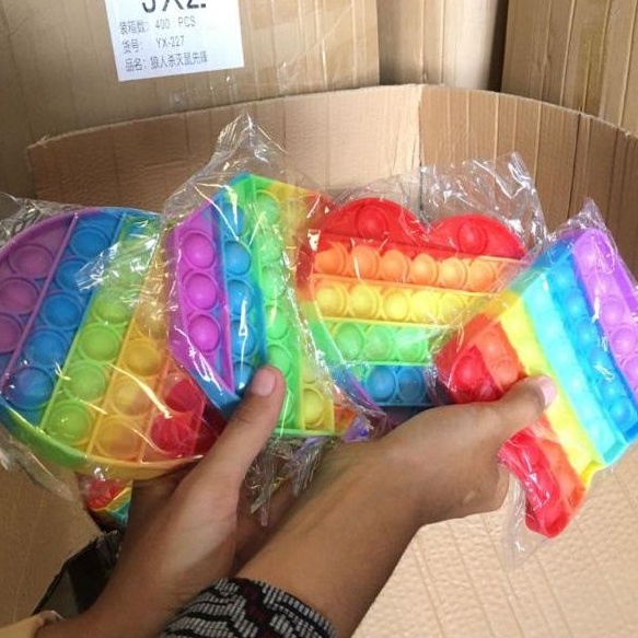 [BISA COD] POP IT RAINBOW SQUARE MURAH MAINAN ANAK GELEMBUNG POPIT PUSH RAINBOW MULTICOLOR TERMURAH-6