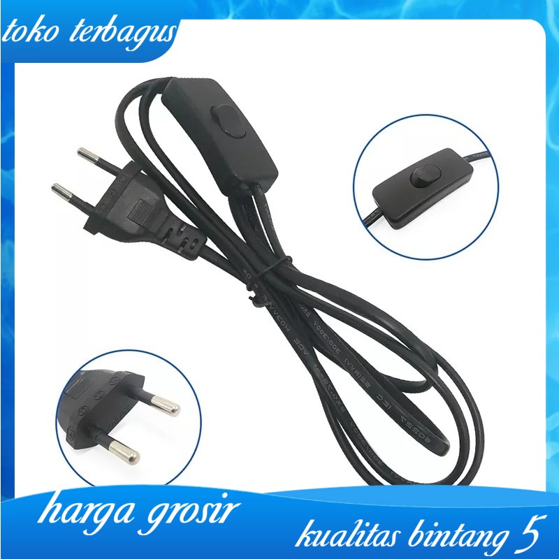 Kabel Power Switch Saklar On &amp; Off Power Cord Saklar Lampu