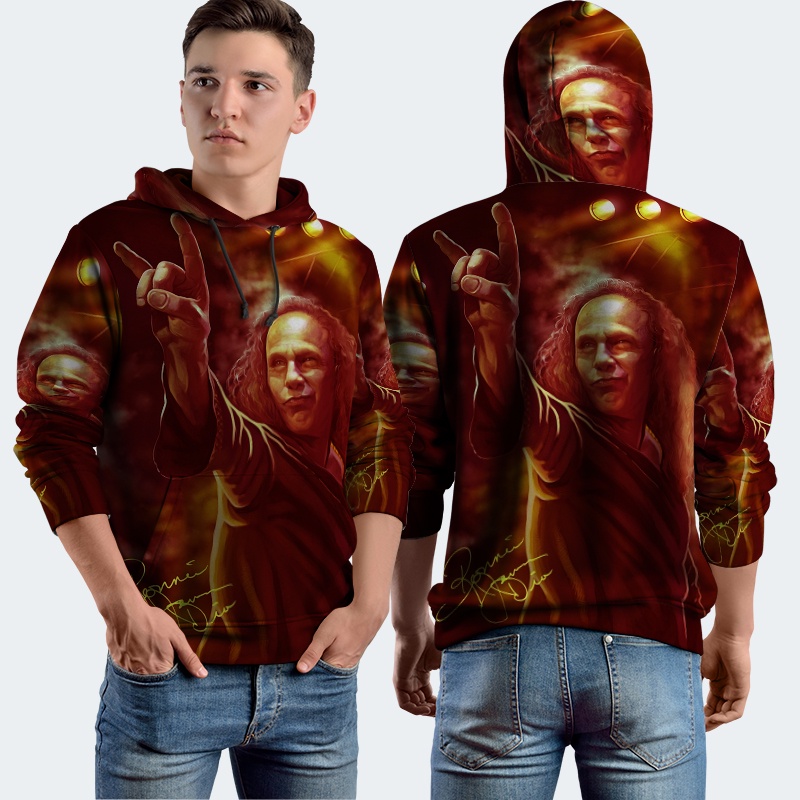 Jaket Hoodie Fullprint DIO METAL Bahan Polyester Jersey