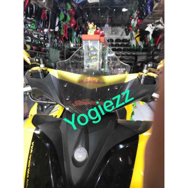 windshield mhr carbon yamaha aerox 155 visor aerox carbon windshield aerox mhr racing frontshield