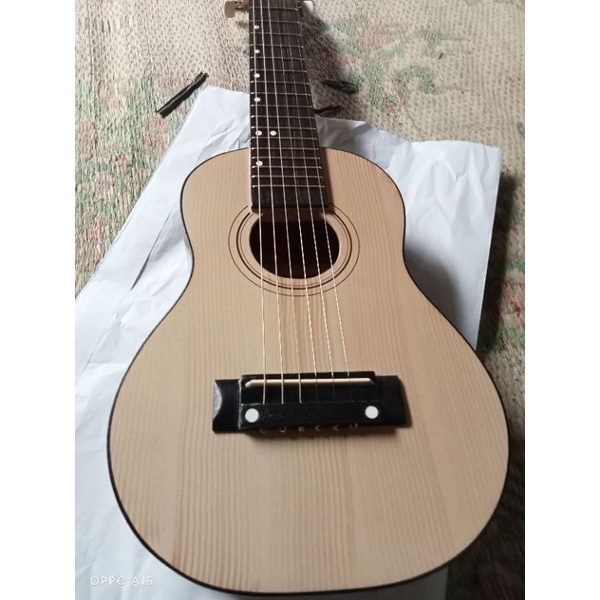 GITAR LELE SENAR 6 STRING-Natural biasa