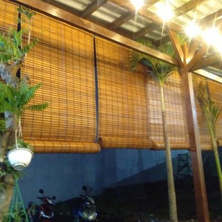 WOODEN BLIND TIRAI  KAYU  JATI KEREI TUTUP JENDELA  