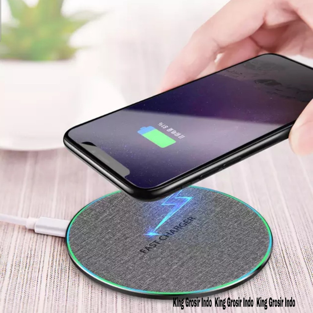 Wireless Charger 10 Watt Fast Charging For Samsung Iphone Oppo Xiaomi Realme Airpods Dll