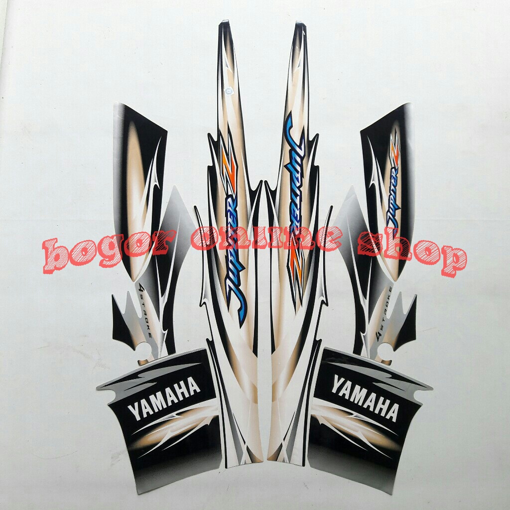 stiker motor jupiter z cw 2007 gold