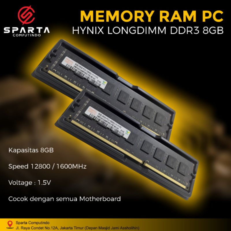 Memory Ram Pc Hynix Longdimm 8Gb Ddr3 Termurah Bergaransi