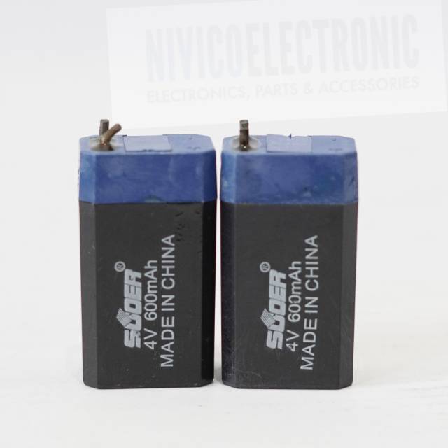 Baterai aki kering 4v 600 mah SUOER