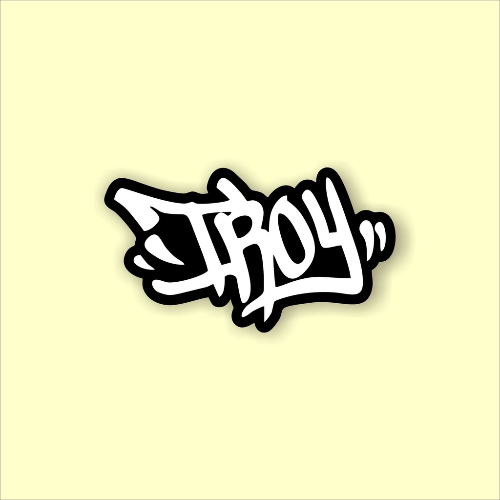 

stiker brand distro troy bahan graftac anti air