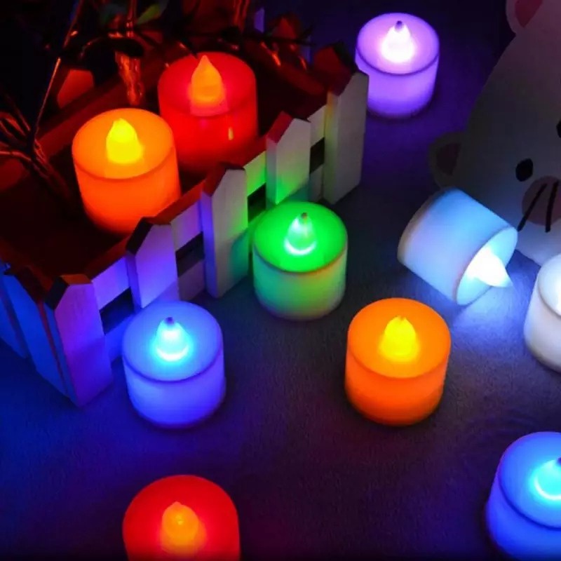 Lilin Led Elektrik Electric Candle Murah Warna Warni Berubah Warna - Lampu Bentuk Lilin