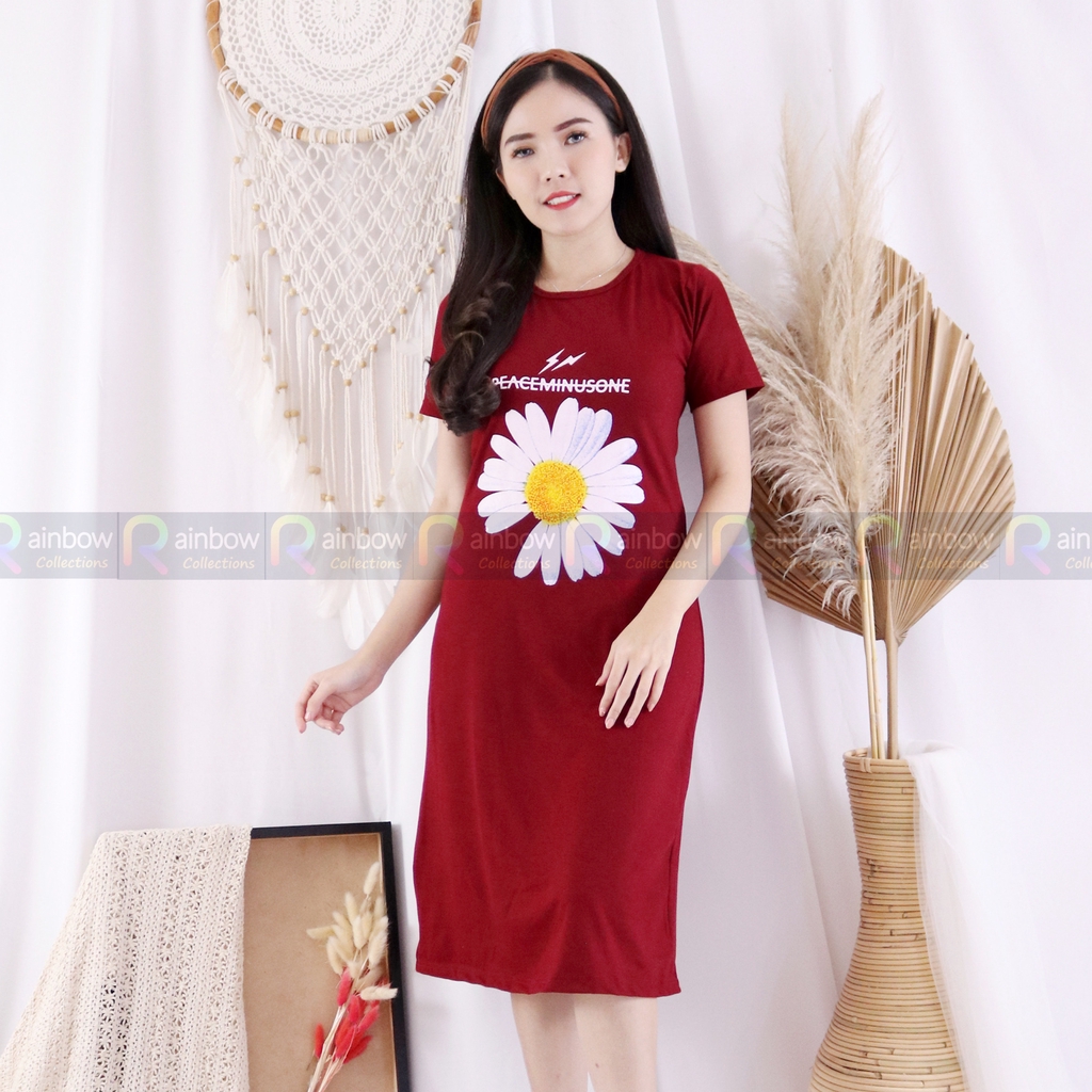 DRESS / LONG DRESS MAVY MAXI POLOS SPANDEX SOFT SUNFLOWER