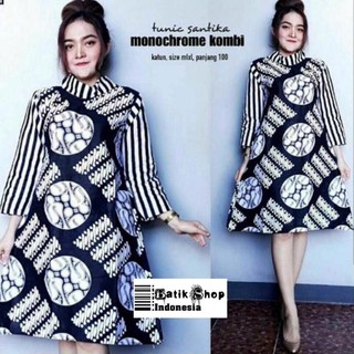 Hanya hari  ini  Tunik Santika Mono Kombi Batik  Modern Baju  