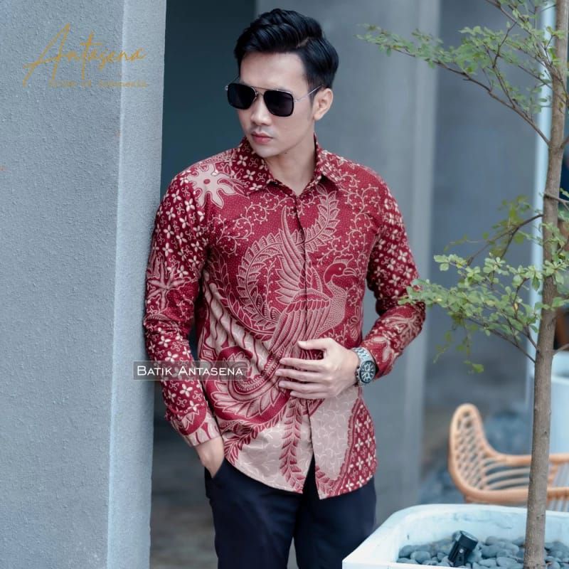 MERAK KESUMBA Kemeja Batik Pria Lengan Pajang Bahan Katun Halus Lapis Furing