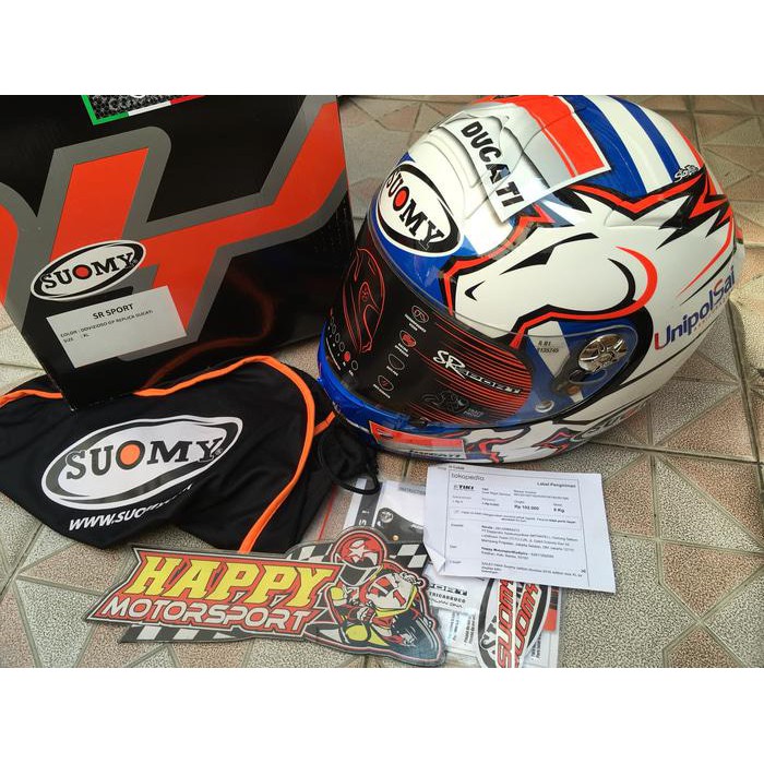 HELM SUOMY FULL FACE SR SPORT CARBON DOVIOSO 2018 RED BLUE SIZE M L XL