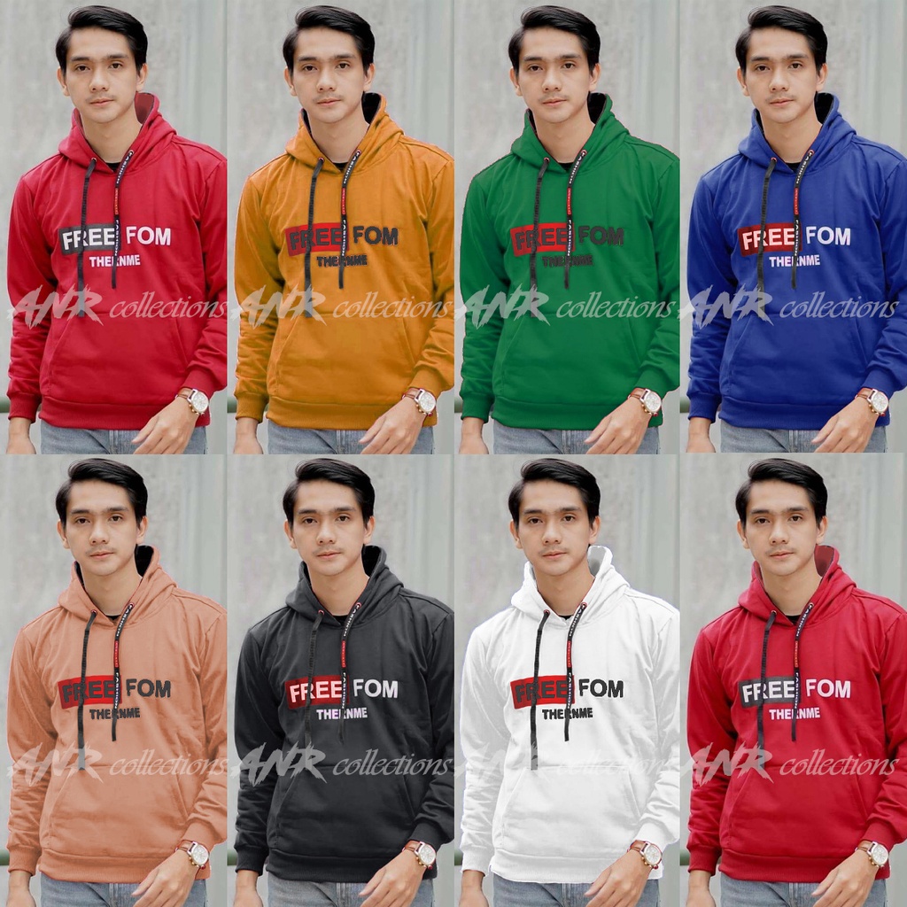 FreeFOM Hoodie - Sweater Hoodie Jumper Free FOM Pria - Bahan Fleece