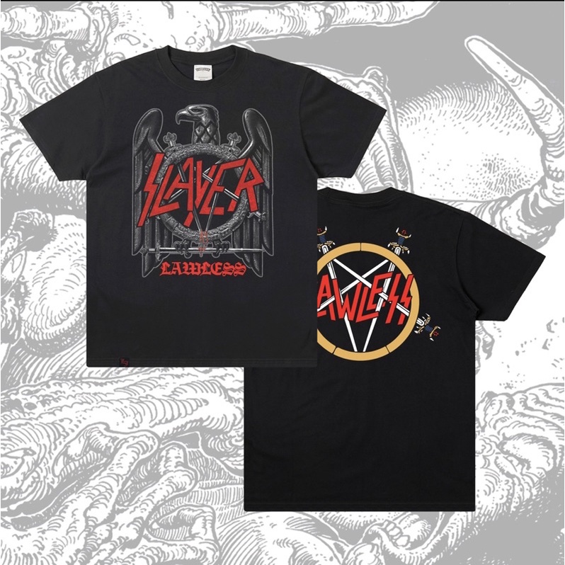 Kaos t-shirt Lawless x Slayer Black Eagle SS
