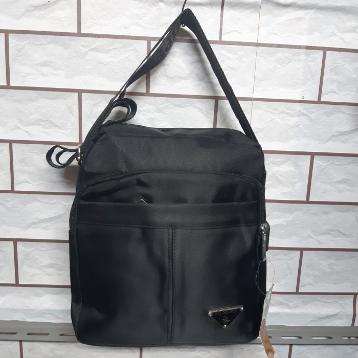 TAS SELEMPANG IPAD PRIA POLO SUPER 1119 SIZE BESAR - Hitam