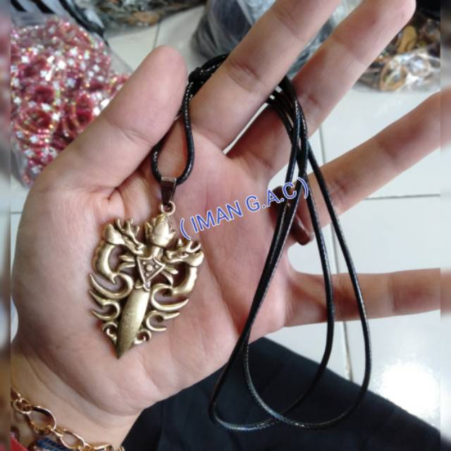 Kalung 2 naga kalung fashion peria dan wanita