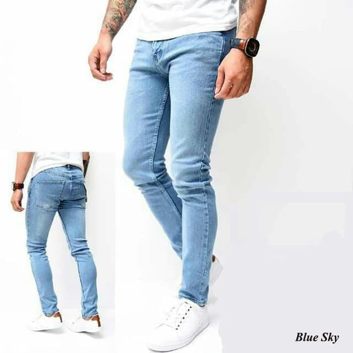 Celana Jeans Cowok Bahan Oke Import Original Denim Murah Branded  FW604  Jeans Slimfit Pria | Hitam