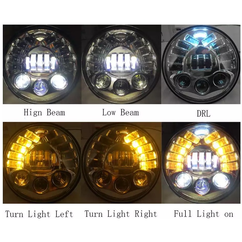 Headlamp Lampu Depan Daymaker 16 Led 5 75 Inch Set Batok L2G Rx King Cb Tiger Ninja Vixion Bulat Senja Putih Dan Biru