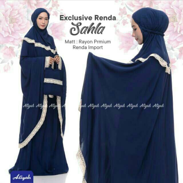 Mukena Dewasa Aliyah Super Jumbo Renda Polos Exclusive ...