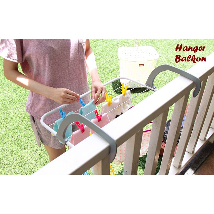 Distributor Hanger Balkon Jemuran Gantungan Baju Sepatu Kaos Kaki Laundry Portable Serbaguna Rumah Apartemen New yaMzxVu6mXyz5