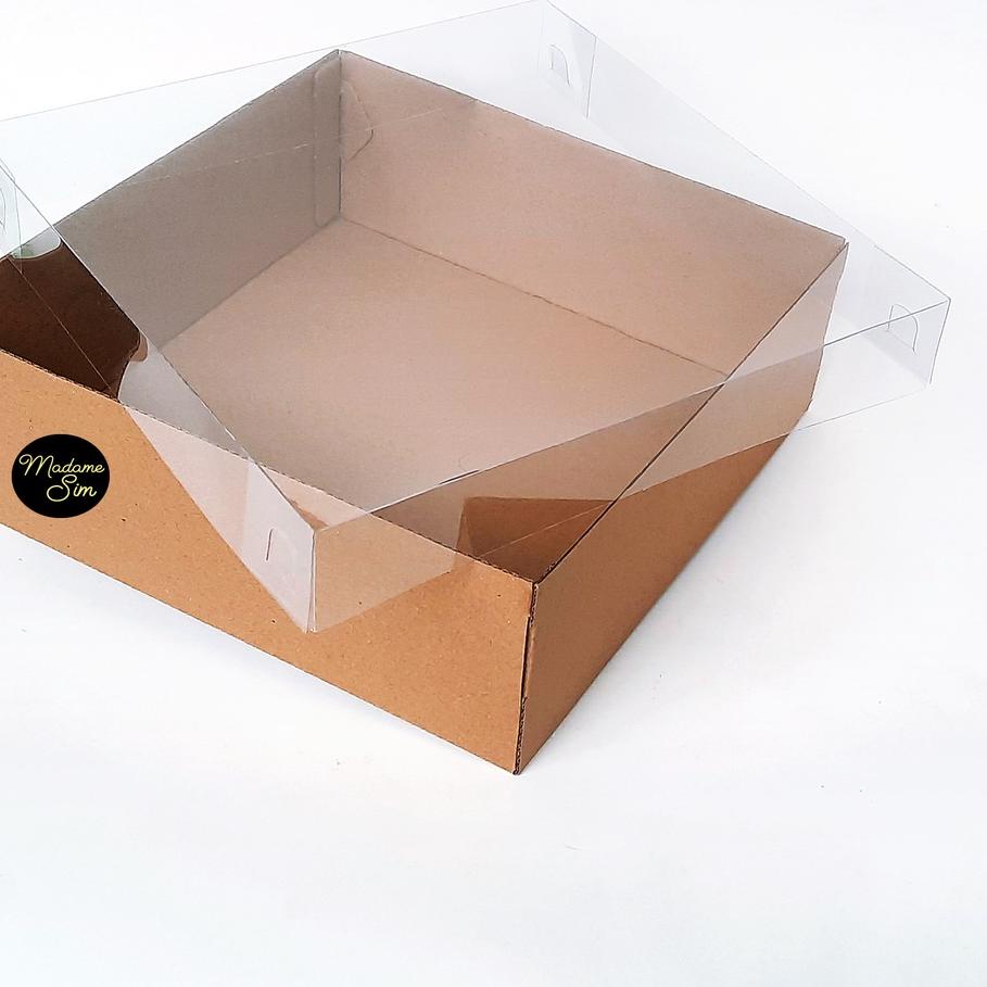

Berkualitas BOX MIKA - DUS KUE - KOTAK - KARDUS 25 x 25 x 7 CM ISI 10 PCS