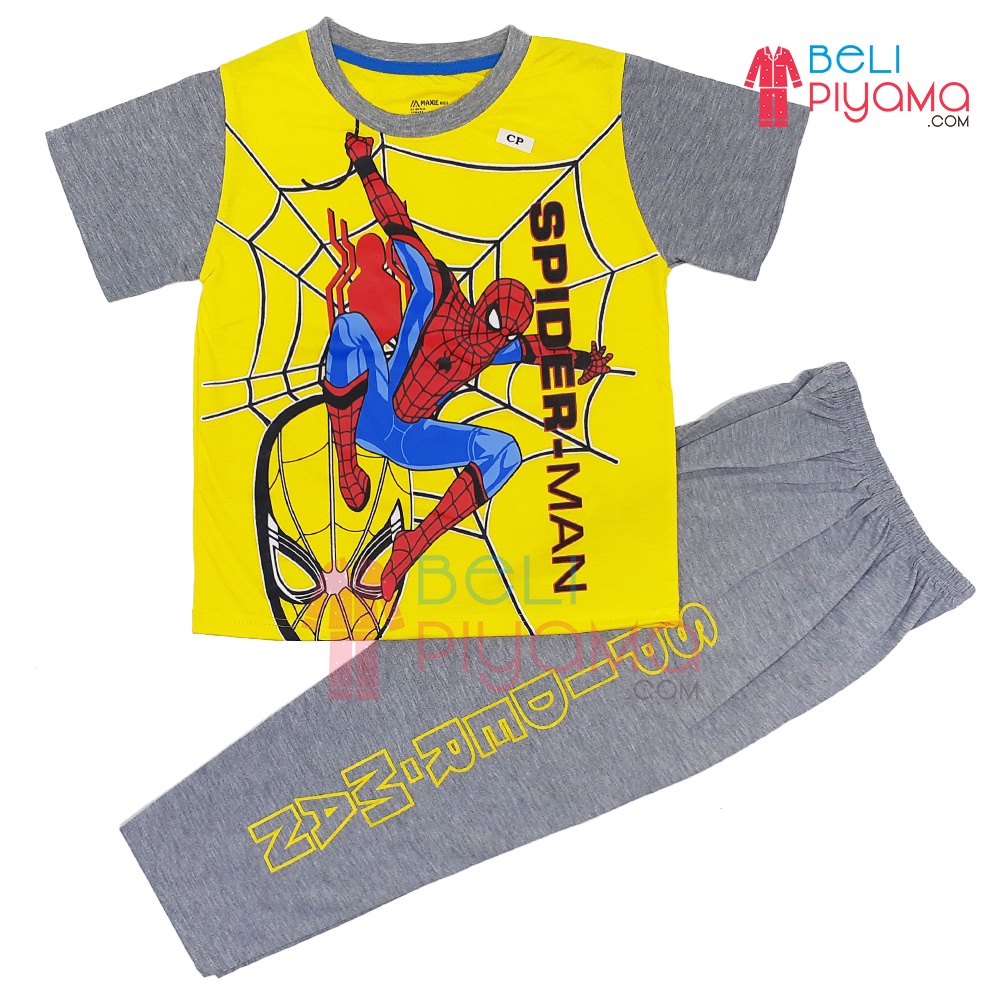 Baju Anak Laki laki SPIDERMAN usia 7-13 Tahun / Setelan Anak Cowok / Baju Tidur Anak Laki Laki Lenga