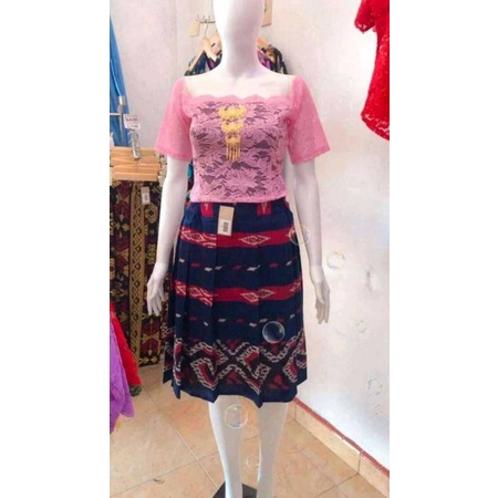 MAXMALIA dress tenun kombinasi brokat motif toraja